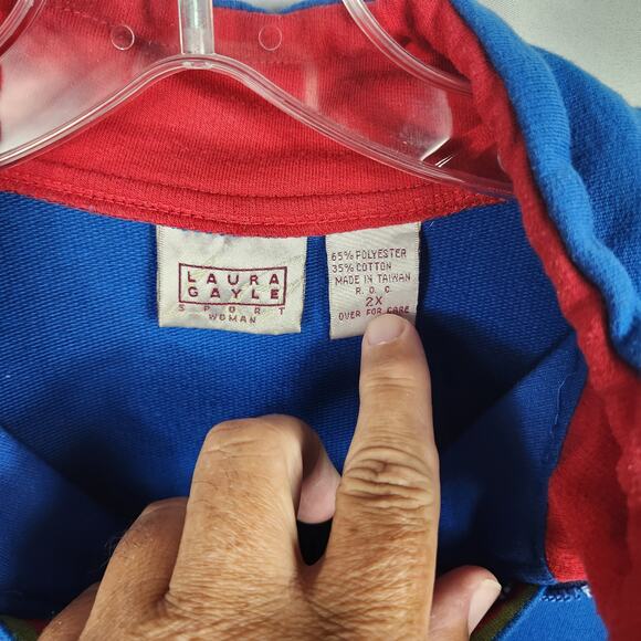 Laura Gayle Womens XXL 2XL 1/4 Zip Pullover Vintage Retro - Picture 4 of 7